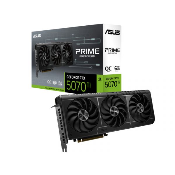 Asus Videókártya Prime GeForce RTX 5070 Ti 16GB GDDR7 OC Edition (90YV0MF0-M0NA00)